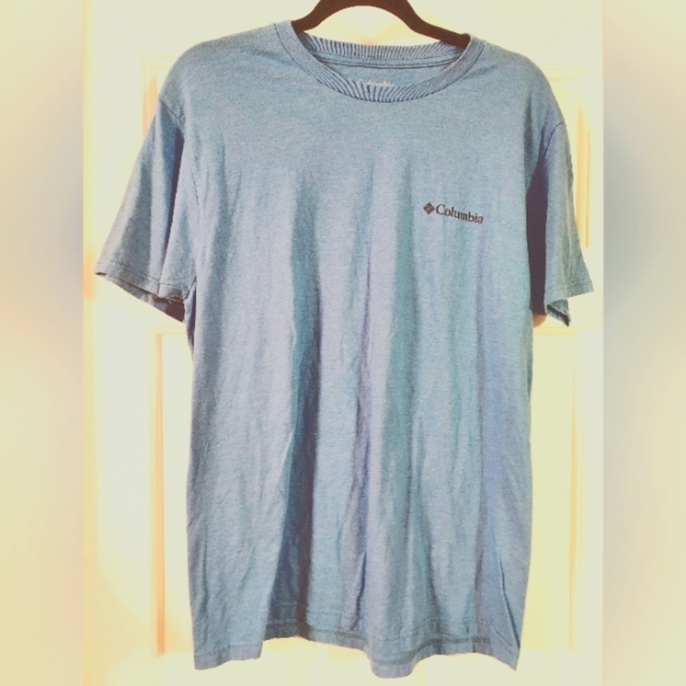 men's Columbia SS Tee Sky Blue M